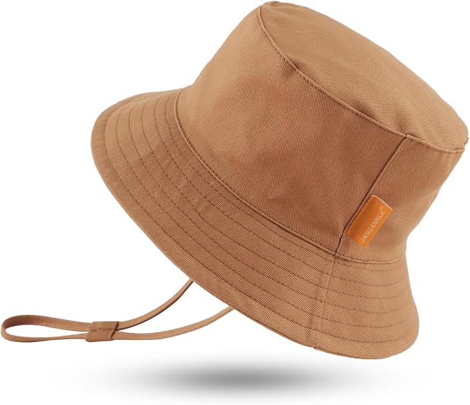 JANGANNSA Cotton Baby Sun Hat Infant Toddler Boys Girls Bucket Hats Summer Sun by JANGANNSA