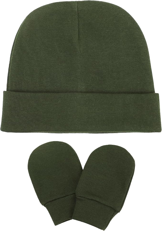 Newborn Baby Hats and Mittens Set Infant Beanie Cap Toddler Gloves Newborn - Image 7