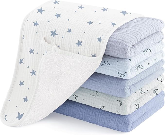Susurration Muslin Burp Cloths, Soft Baby Burping Cloths by Susurration
