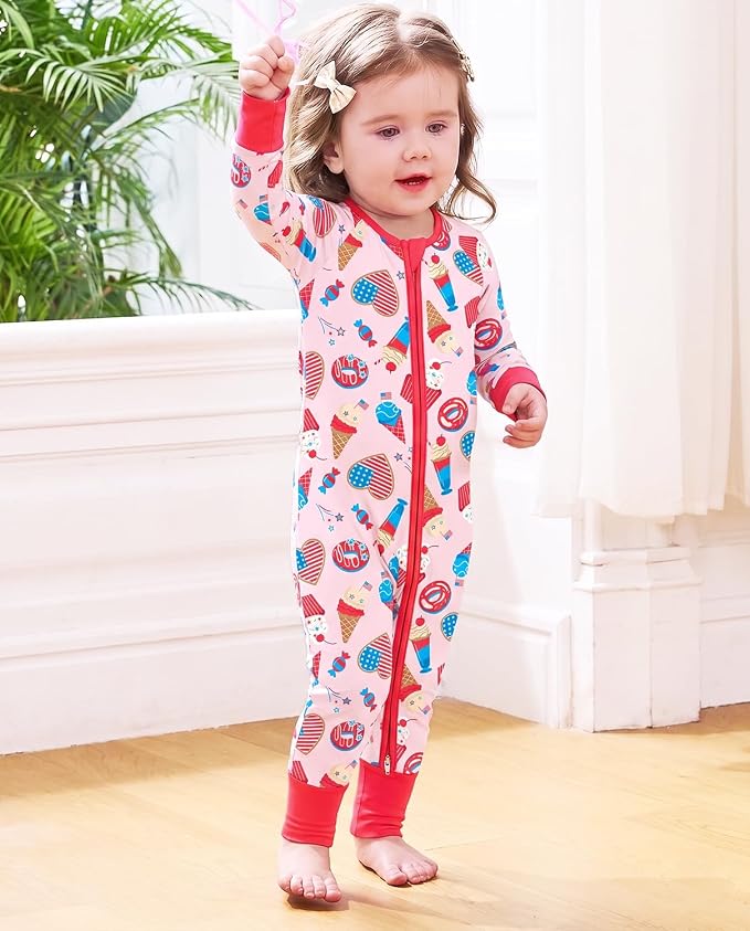 babee Reshinee Viscose Derived from Bamboo Baby Footie Pajamas Convertible - Image 4
