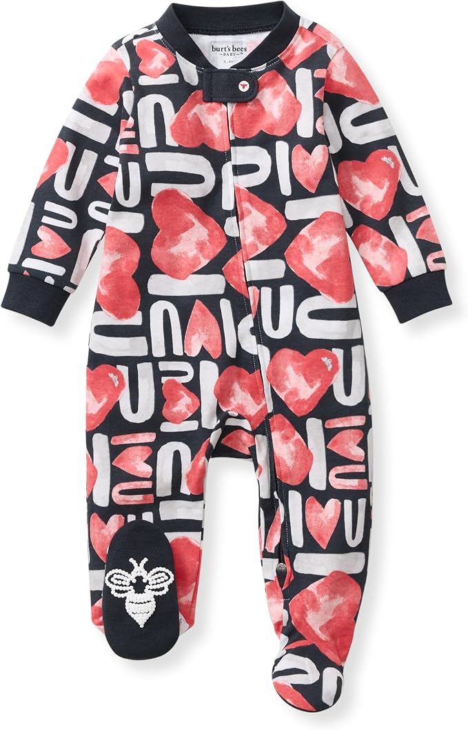 Burt's Bees Baby Boys' Organic Cotton, Sleep and Play Footed Pajamas | Easy zip by BurtsBeesBaby