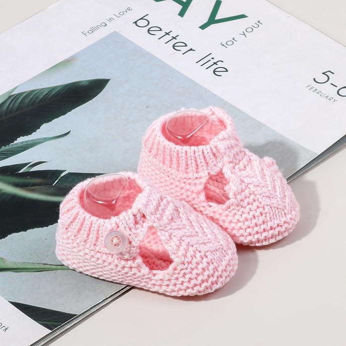 Infant Baby Boys Girls Knitted Booties Soft Cute First Walking Socks Shoes | - Image 6