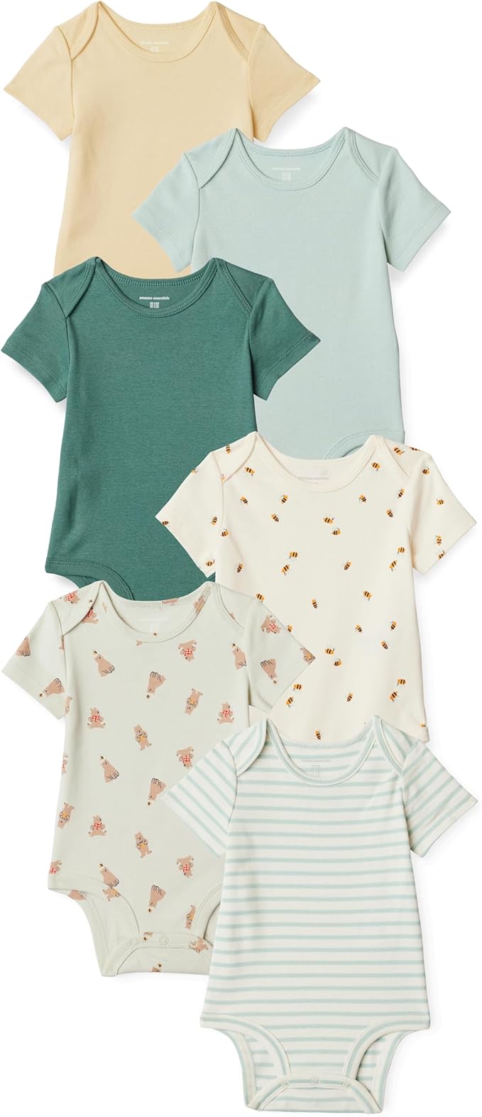 Amazon Essentials Unisex Babies' Short-Sleeve Bodysuits by AmazonEssentials