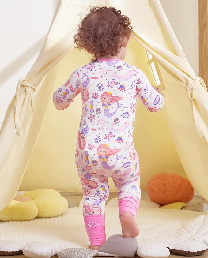 babee Reshinee Viscose derived from bamboo Baby Pajamas Convertible Footie - Image 8