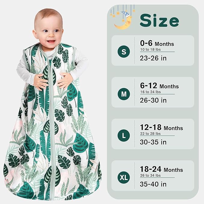 BSTOPPT 3 Pack Baby Sleep Sack 6-12 Months 100% Rayon Cotton Baby Sleeping Bag - Image 6