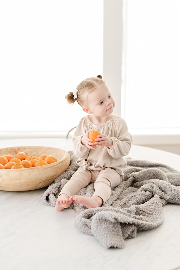 Saranoni Bamboni Baby Blanket Plush Soft Receiving Blanket Gray 30"x40" | - Image 6