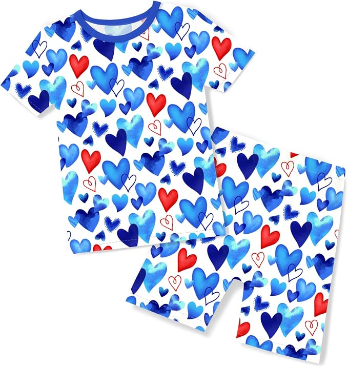 babee Reshinee Bamboo Viscose Toddler Boys Pajamas Set, Short Sleeve Kids by babeeReshinee