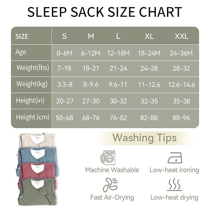 Rayon Made from Bamboo Toddler Sleep Sack with Feet 24-36 Months 1.0 Tog Breathable Sleep Sack 2t-3t Ultra Soft Baby Wearable Blanket with Legs Unisex Sleeping Bag with 2-Way Zipper