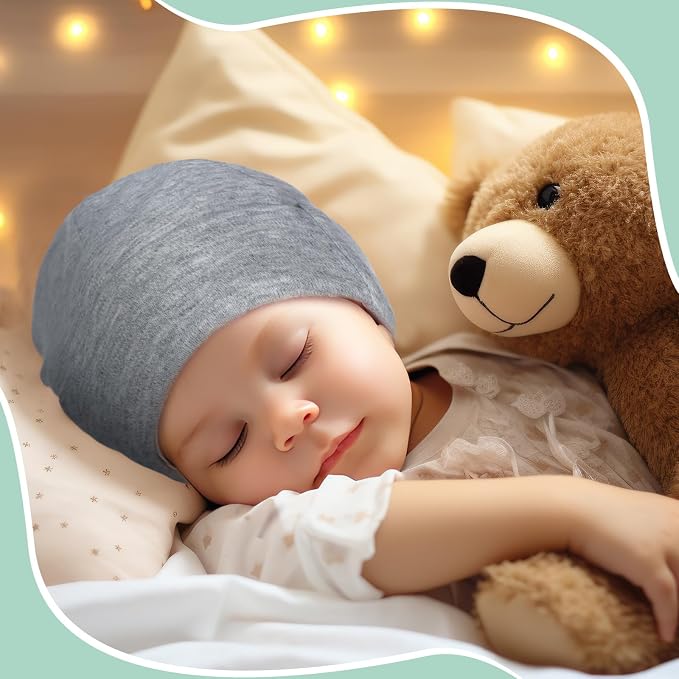 6 Pack Satin Lined Baby Beanie Newborn - Image 6