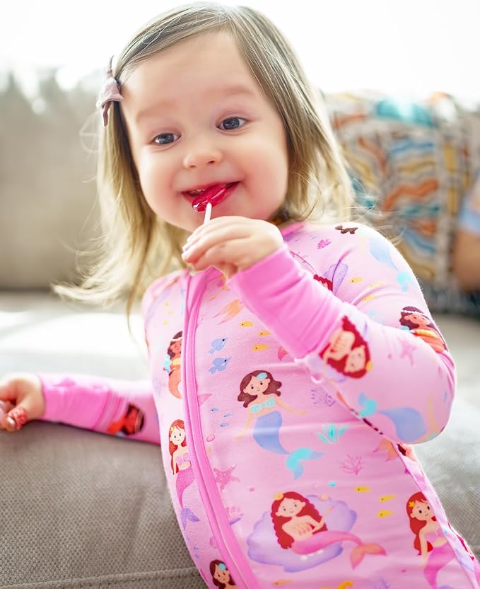 babee Reshinee Viscose Derived from Bamboo Baby Footie Pajamas Convertible - Image 5