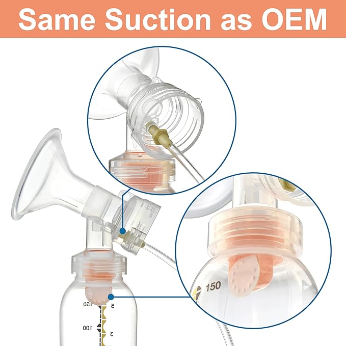 Maymom Breast Pump Kit Compatible with Medela Pump in Style Advanced Pump; 2xTwo-Piece 21mm Breastshield, 2 Valve, 4 Membrane, 2 Replacement Tubing; Replacement Part for Medela Shield, Valve