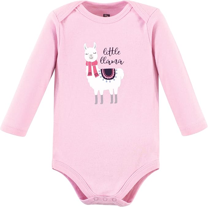 Hudson Baby Baby Girls' Cotton Long-sleeve Bodysuits 3-pack - Image 3