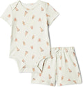 Amazon Essentials Unisex Toddlers' Short Sleeve 100% Cotton Bodysuit and Short by AmazonEssentials
