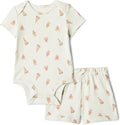 Amazon Essentials Unisex Toddlers' Short Sleeve 100% Cotton Bodysuit and Short by AmazonEssentials