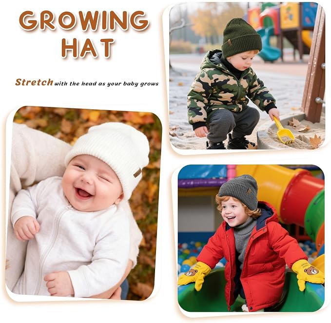 DANMY Infant Toddler Beanie Kint Hat Baby Boys Girls Beanies Kids Winter Hats - Image 7