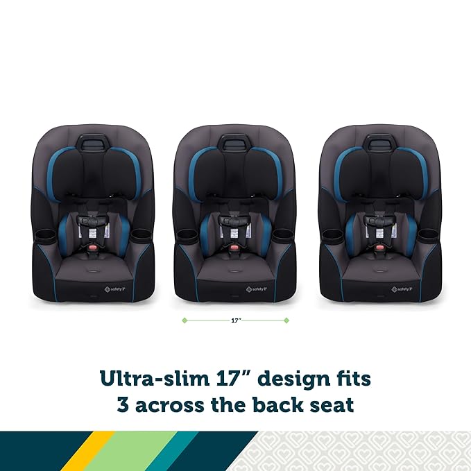 Safety 1st Crosstown Slim All-in-One Convertible Car Seat, City Storm