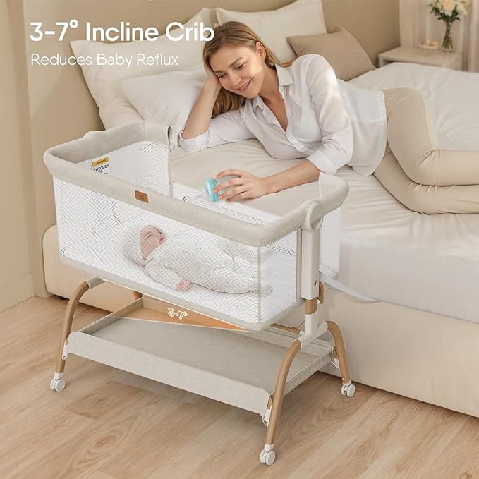 BabyBond Bassinet Bedside Crib, Stable and Secure Crib - Image 2