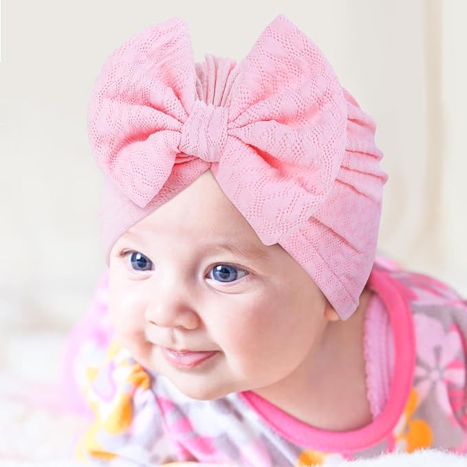 Cinaci 4 Pieces Baby Girls Turban Hats - Image 5