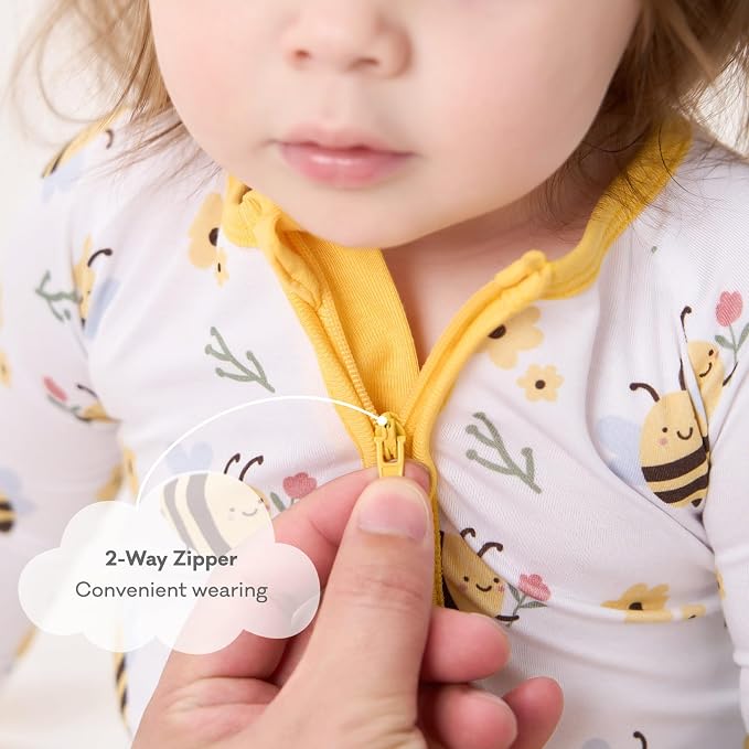 pureborn Baby Sleeper Viscose from Bamboo Zipper Footies Pjs 0-24 Months | - Image 5