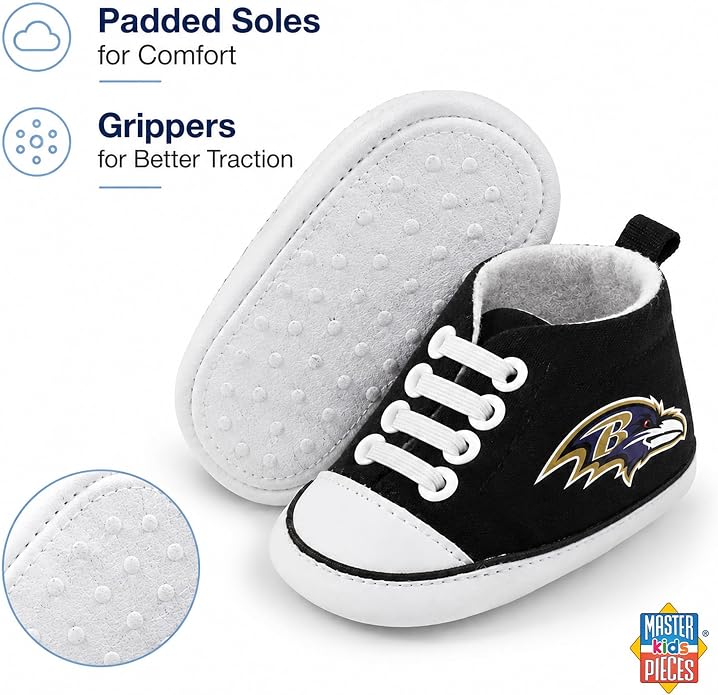 MasterPieces - NFL Baby Pre-Walkers Shoes, Officially Licensed, High Top - Image 3
