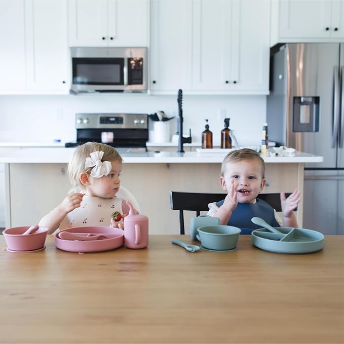 Kaya Silicone Baby Bib Pack of 2, BPA-Free Waterproof Food Catcher, Adjustable - Image 2