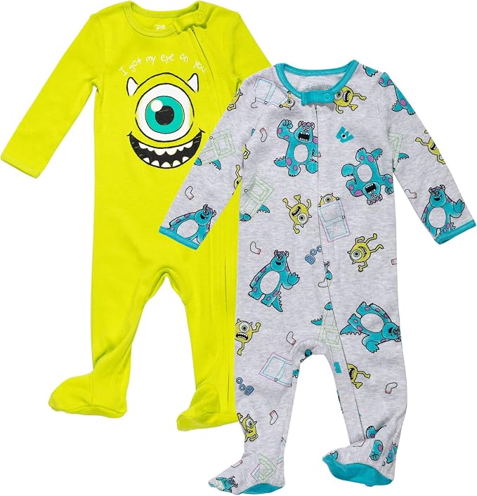 Disney Baby Boys' 2-Pack Footed One-Piece Sleep N' Play Newborn to Infant by Disney