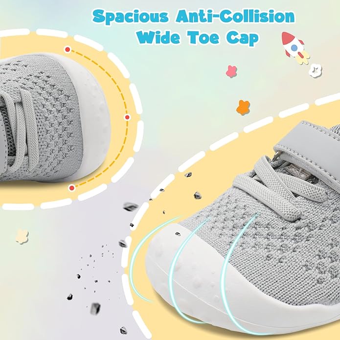 LeIsfIt Baby Shoes Girls Boys First Walking Shoes Infant Sneakers Crib Shoes Lightweight Non-Slip Shoes