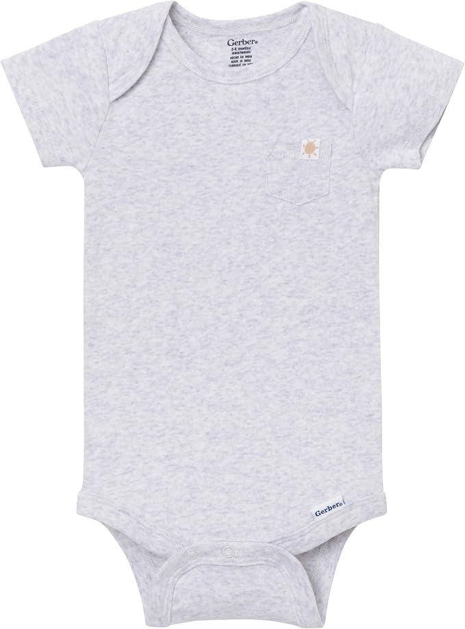4-Pack Baby Boys Dino Blues Short Sleeve Onesies® Bodysuits - Image 6