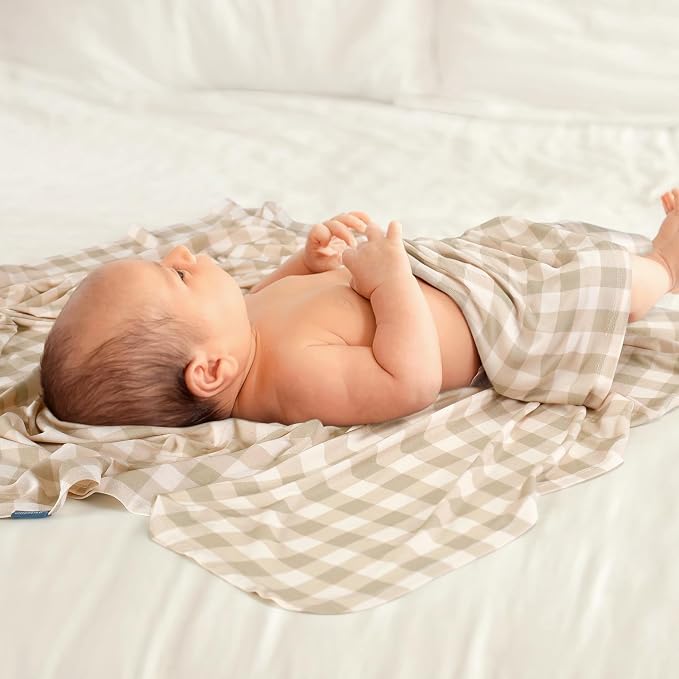 2-Pack Ultra Soft Stretchy Jersey Knit Baby Swaddle Blankets, 33x44 | Snug - Image 4