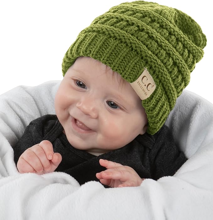 Funky Junque Baby Winter Hat – Cute Newborn Hats, Cozy Warm Infant Beanie, Soft Knit Stocking Stuffer for Babies 0–12 Months