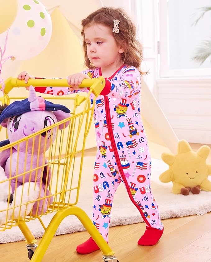 babee Reshinee Viscose Derived from Bamboo Baby Footie Pajamas Convertible - Image 5