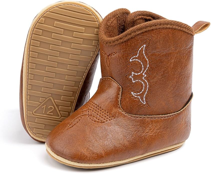 Meckior Baby Girls Cowboy Tassel Boots Side Zipper Moccasins Soft Bottom by Meckior