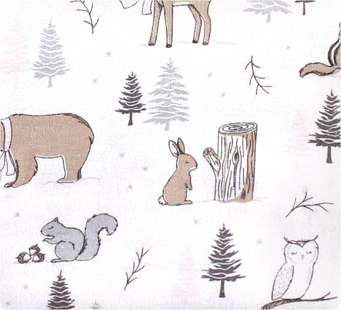 Hudson Baby Unisex Baby Cotton Flannel Receiving Blankets Bundle, Winter Forest - Image 3