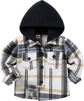 YOUNGER STAR Toddler Kids Boys Girls Flannel Hooded Plaid Shirt Button Baby Red by YOUNGER+STAR