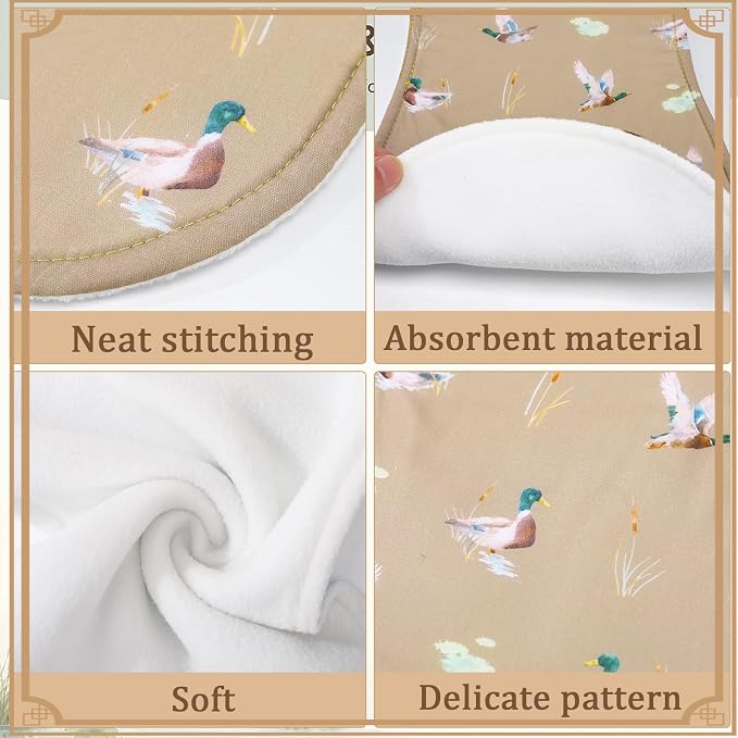 4 PCS Mallard Duck Baby Burp Cloth Muslin Duck Hunting Spit up Rag | Absorbent - Image 2
