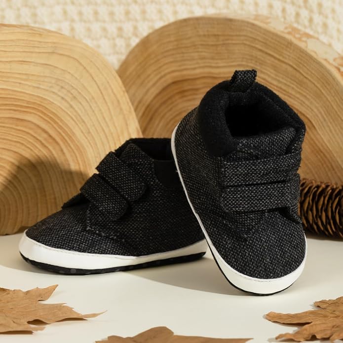 Meckior Toddler Baby Boys Girls High Tops Ankle Sneakers Soft Anti-Slip Sole PU - Image 4