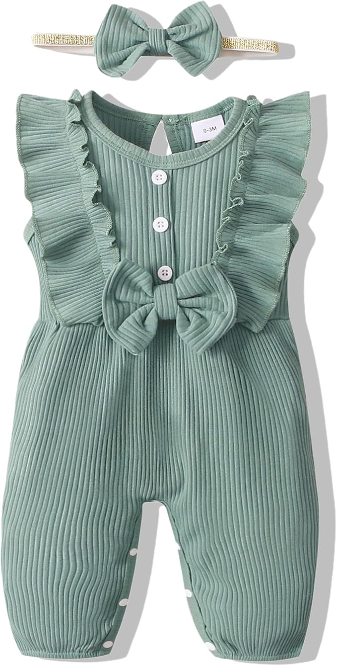 Mioglrie Newborn Baby Girl Clothes 1 Piece Infant Fall Winter Romper Outfit | by Mioglrie