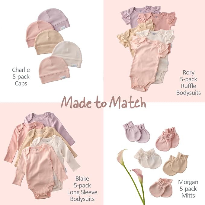 Butterblu Rory 10-Pack Short Sleeve Ruffle Bodysuits 100% Cotton | GOTS - Image 6