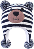 LANGZHEN Toddler Kids Infant Winter Hat,Earflap Knit Warm Cap Fleece Lined Beanie for Baby Boys Girls