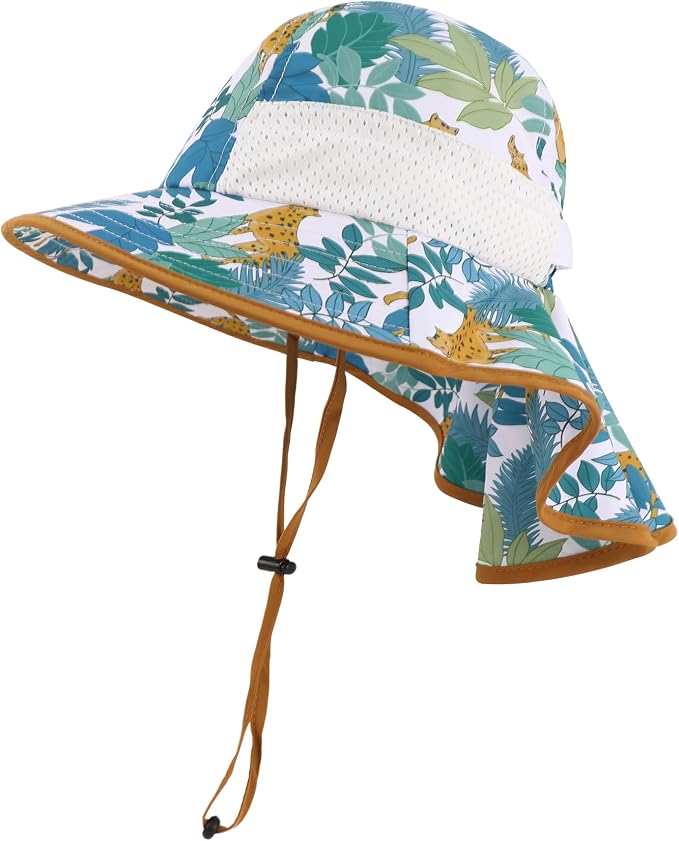 Baby Sun Hat with Neck Flap UPF 50+ by MACOWCF
