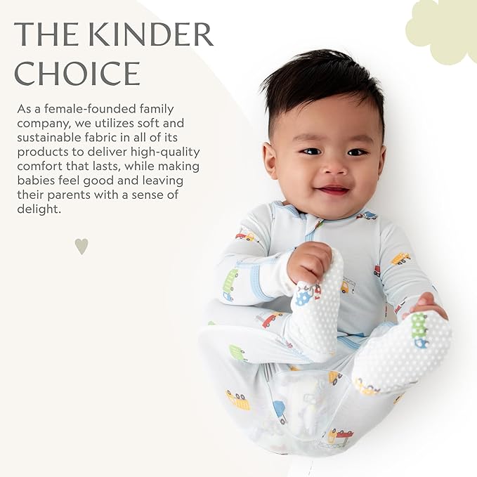 Bamboo Little Soft Baby Footie Pajamas, Baby Clothes, Newborn Sleepers, 95% Viscose and 5% Spandex, 0-24 Months