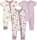 Aablexema Baby Short Sleeve Footless Pjs Zipper Romper 3-Pack | Soft Breathable by Aablexema