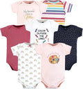 Hudson Baby Baby Girls' Cotton Bodysuits 7-pack by HudsonBaby