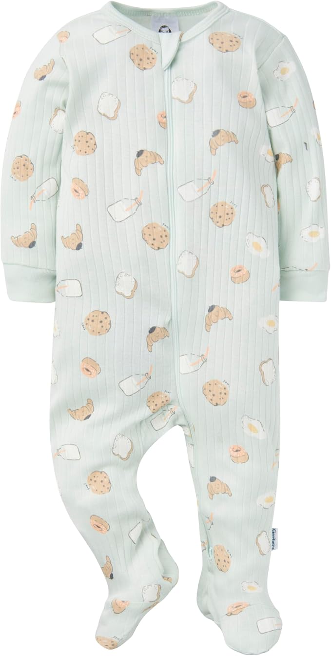 Gerber baby-girls Baby Unisex 2-pack 2-way Zip Textured Sleep 'N Play - Image 2