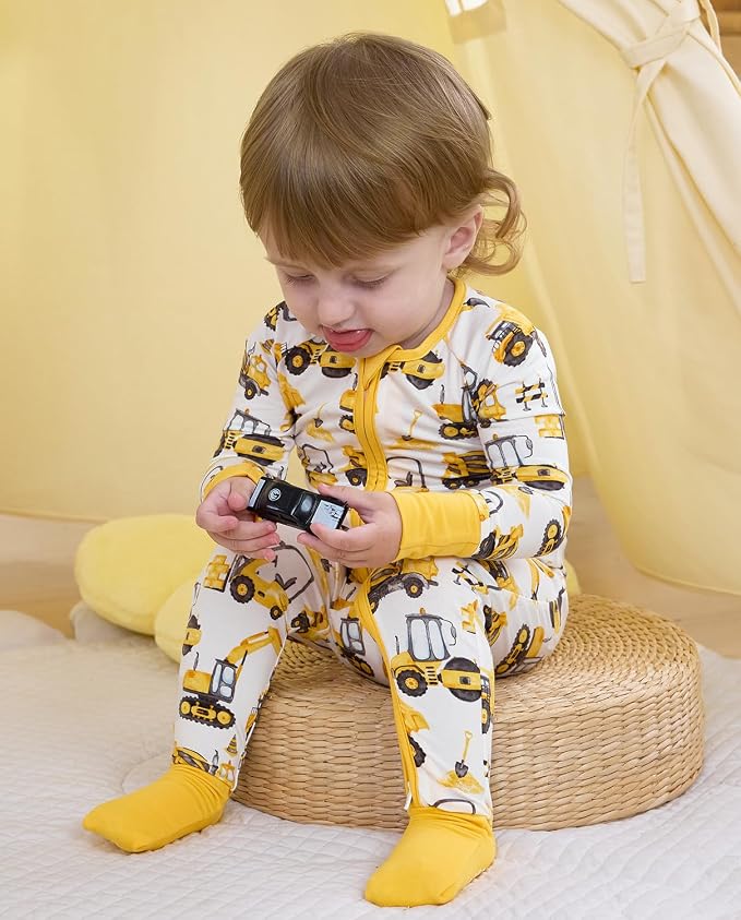 babee Reshinee Bamboo Viscose Baby Footie Pajama, Zipper Sleeper Boys Girls - Image 8