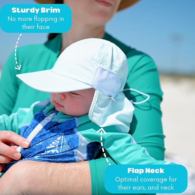 SwimZip Sun Hat with Neck Flap | UPF 50+ Protection - Image 7