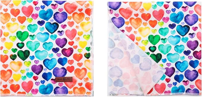 Lionet Paws Valentine's Dog Bandana, Fabric Love Dogs Kerchief - Image 4
