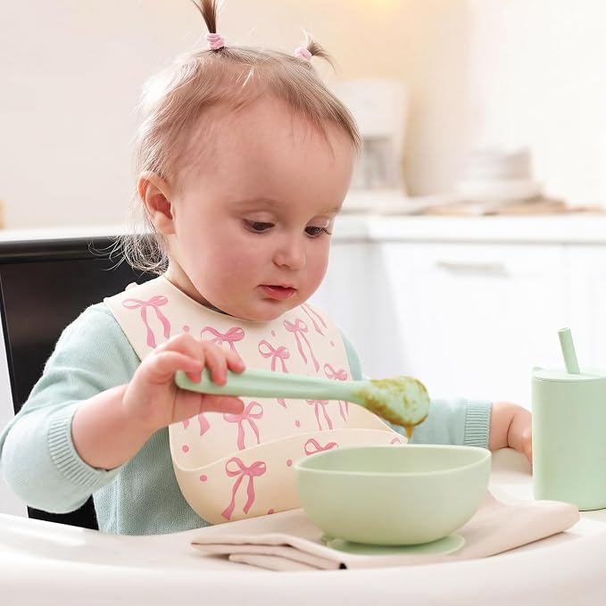 Silicone Baby Bib with Food Catcher - Image 5