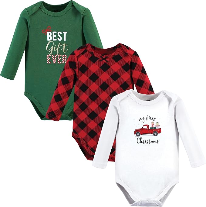 Hudson Baby Baby Girls' Cotton Long-sleeve Bodysuits 3-pack by HudsonBaby