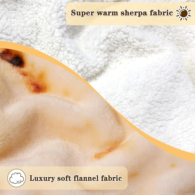 mermaker Sherpa Burritos Tortilla Throw Blanket 71 inches - Image 5